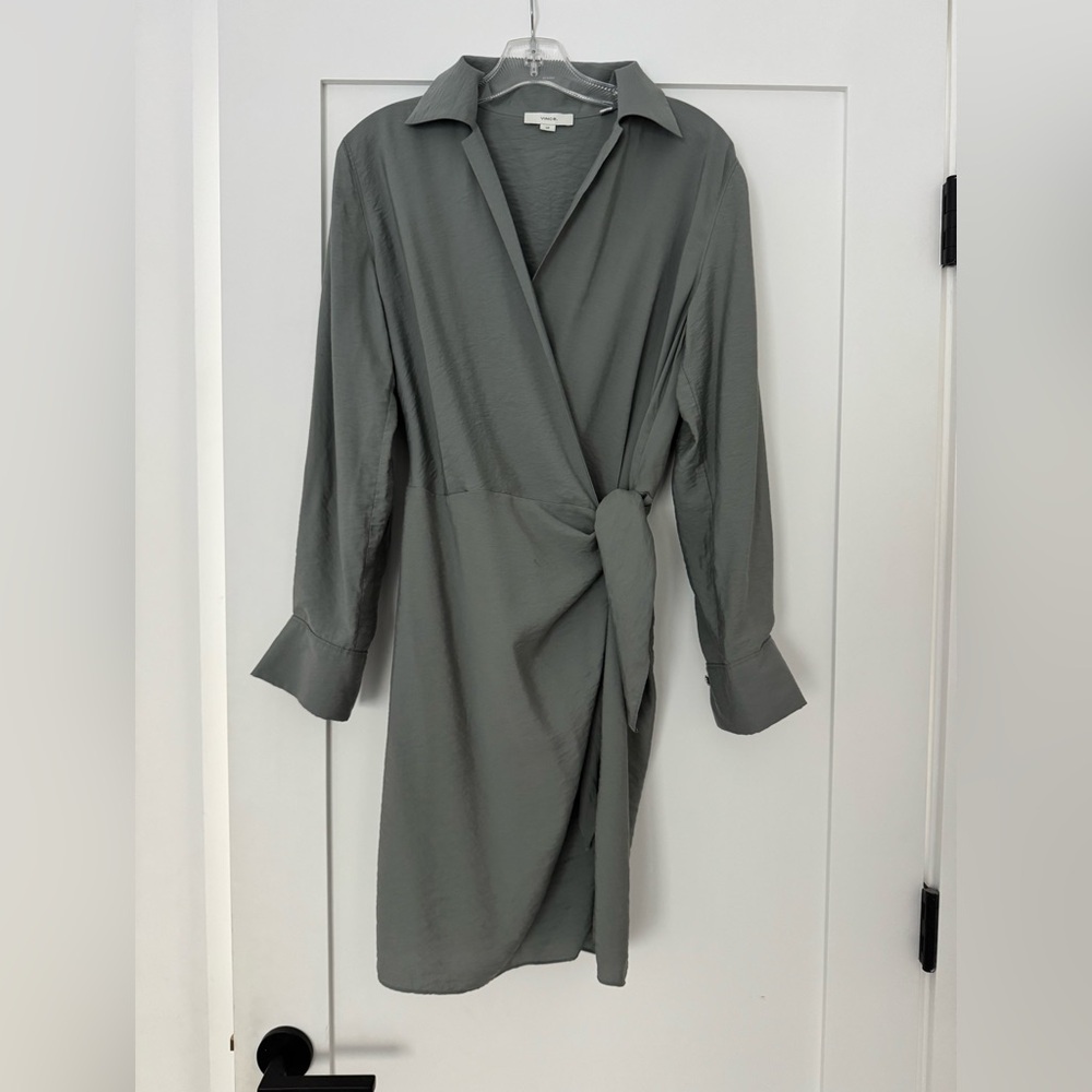 Vince long-sleeve wrap dress